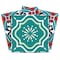 Homeroots 6" X 6" Turq And Terra Cotta Scroll Peel And Stick Removable Tiles 390865 - alternate 1
