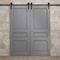 Sartodoors Modern Double Barn Door 56 x 96 inches, Ego 5012 Painted Grey Oak, 13FT Rail Track Set, Solid Pan EGO5012DB-SEK-5696 - alternate 4