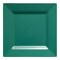 Smarty Had A Party 9.5" Hunter Green Square Plastic Dinner Plates (120 Plates), 120PK 9919-CASE - alternate 1