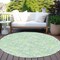 Homeroots 8' Mint Green Blue And Beige Round Abstract Washable Indoor Outdoor Area Rug 602571 - alternate 7