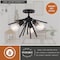 Vaxcel Estelle 3-Light 17 in W Matte Black Mid-Century Modern Sputnik Semi Flush Ceiling Fixture C0249R - alternate 9