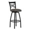 Flash Furniture HERCULES Black  inX in Back Swivel Metal Barstool - Mocha Vinyl Seat XU-6F8B-XSWVL-MCHV-GG - alternate 1