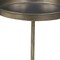Homeroots 23" Brass Distressed Iron Round Pedestal Tray Top End Table 605363 - alternate 6