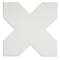 Apollo Tile Seville 5 x 5 in. Matte Pure White Porcelain Cross Wall and Floor Tile 5.31 sq ft/case, 34PK TNG88CRWHTA - alternate 1