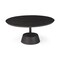 Homeroots 32" Dark Brown and Black Solid Wood and Iron Round Pedestal Coffee Table 393166 - alternate 8