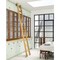 Quiet Glide 9.92 ft. Cherry Sunburst Wheel Brushed Satin Brass Rolling Ladder, 12 ft. Rail QG.210-10CH-12-H.06B - alternate 1