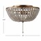 Jonathan Y Allison 15" 3-Light Shabby Chic Farmhouse Wood Beaded/Metal LED Flush Mount, Antique Gold/Cream JYL9019A - alternate 11