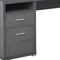 Homeroots 79" Gray and Silver L Shape Computer Desk With Two Drawers 333445 - alternate 4