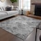 Homeroots 3' X 5' Gray Charcoal And Ivory Abstract Washable Indoor Outdoor Area Rug 577667 - alternate 7