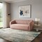 Homeroots 85" Blush Velvet Manufactured Wood Sofa 543934 - alternate 7