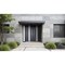 Vdomdoors Metal Double Doors Deux 1717 Gray Graphite Frosted Glass 1 Sidelight Entry Modern Painted 84x80 (W7 DEUX1717DEXD-GRE-W72+12xH80-RH-O - alternate 5