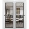 Sartodoors Sliding Closet Bypass Doors with Clear Glass, Lucia 2466 White Silk and Aluminum Strips, Sturdy Ra LUCIA2466DBD-WS-72 x 84 (2* 36x84) - alternate 1