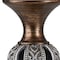 Homeroots Set of Two Bronze and Silver Polyresin Hearts Centerpiece Pillar Candle Holders With Candle, 2PK 468848 - alternate 3