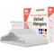 Campior Premium Velvet Non-Slip Hangers, Heavy Duty, 360 Deg Swivel Hook, White Velvet Finish, 30PK CMPVVH30WH - alternate 1