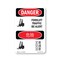 Signmission OSHA Danger Sign, 24" Height, Rigid Plastic, Forklift Traffic Be Alert Bilingual, 1824-VC-1265 OS-DS-P-1824-VC-1265 - alternate 1