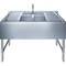 Amgood Underbar Sink, 2 bowl, Stainless Steel, 19 in W x 48 in L x 33 in H SINK BAR S2C-101410-LR-F-Z - alternate 4