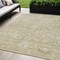 Homeroots 5' X 8' Beige And Brown Damask Washable Indoor Outdoor Area Rug 603498 - alternate 1