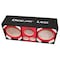 Deejay Led Two 10-in Woofers plus Two Tweeters and One Horn RED Empty Chuchera Speaker Enclosure w/Quad Port D10T2H1RED - alternate 7