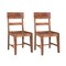 Homeroots Set of Two Brown Wood Ladder Back Dining Side Chairs 522054 - alternate 4