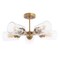 Jonathan Y Jaymes 21.5" 5-Light Farmhouse Industrial Iron Cylinder LED Semi Flush Mount, Brass Gold/Clear JYL9544A - alternate 7
