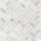 Msi Carrara White Herringbone Honed SAMPLE Marble Mesh-Mounted Mosaic Tile ZOR-MD-0340-SAM - alternate 7