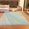 Homeroots 9' X 12' Ivory Blue And Green Striped Washable Indoor Outdoor Area Rug 614993 - alternate 6