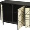 Homeroots 59in Natural and Black Sideboard with Three Doors 389757 - alternate 5