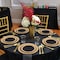 Smarty Had A Party 7.5" Black with Gold Marble Rim Disposable Plastic Appetizer/Salad Plates (120 Plates), 120PK 877BG-CASE - alternate 10