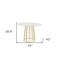 Homeroots 42" White and Gold Marble and Metal Pedestal Base Round Top Dining Table 534367 - alternate 7