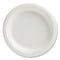 Perk PFAS-Free Compostable Bagasse Plates, Sugarcane, 6in dia, White, 250PK PK61286 - alternate 3