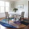 Homeroots 8' Blue Purple And Green Round Abstract Washable Indoor Outdoor Area Rug 604362 - alternate 7