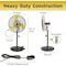 Edendirect 30 in. 3 Speeds Pedestal Fan in Yellow with IP44 Enclosure 1/3 HP Motor, Detachable Mist Spray Kit IR-FANP30WM - alternate 6