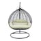 Leisuremod Teardrop Hanging Swing Chair with Stainless Steel Stand, 440 lb Capacity, Weatherproof RSCBL-57TP - alternate 1
