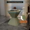 Leisuremod Azure 17 in Modern Round Fiberstone Side Table, Weather-Resistant, Fully Assembled AST17OG - alternate 6