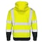 Dome75 Full-zip Hoodie, ANSI/ISEA 107-2020 Class 3, Polyester, HiVis Yellow/Black Bottom, LG DHZ1632 - alternate 6