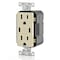 Leviton USBReceptacle, 15A, 1/2hp, Ivory, Thrmplstc T5635-I - alternate 5
