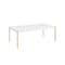 Homeroots 48" White and Gold Wood And Metal Coffee Table 490561 - alternate 1