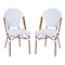 Flash Furniture White/Gray PE Rattan Stacking Paris Chair, 2PK 2-SDA-AD642001-F-WHGY-NAT-GG - alternate 1