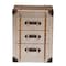 Baxton Studio Naylor Vintage Matte Bronze 3-Drawer Cabinet 250-13872-ZORO - alternate 7