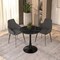 Leisuremod Bristol Modern Round Dining Table with MDF Wood Top and Steel Pedestal Base BTBL-24BLS - alternate 6
