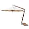 Bambrella 11.5' Round Bamboo Cantilever Umbrella w/354lb Base System-Ecru Canopy 3.5m R-SW-L-E-BS - alternate 1