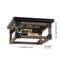 Jonathan Y Cheshire 13" 2-Light Iron Rustic Farmhouse LED Flush Mount, Brown/Black JYL7480A - alternate 6