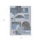 Homeroots 3' X 5' Blue And Gray Geometric Washable Indoor Outdoor Area Rug 618010 - alternate 6