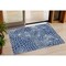 Homeroots 3' X 5' Navy Blue And Ivory Geometric Washable Indoor Outdoor Area Rug 595097 - alternate 1