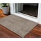 Homeroots 3' X 5' Brown And Ivory Geometric Washable Indoor Outdoor Area Rug 600726 - alternate 1