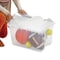 Sterilite 48 Qt. Clear Hinged Lid Storage Tote 19148006 - alternate 6