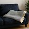 Homeroots 50" X 60" Black and White Woven Cotton Geometric Throw Blanket with Fringe 516610 - alternate 6