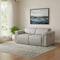Homeroots 73in Light Gray and Black Italian Leather Power Reclining Loveseat 720488 - alternate 9