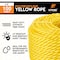 Xpose Safety 1/4in x 100ft Twisted Polypropylene Rope, Yellow YPR14-100-X - alternate 3