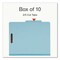 Pendaflex Pressboard Top Tab Folders, 2/5-Cut Tab, Exp 2.5", 2 Dividers, 6 Fasteners, Letter, Assorted, 10PK 24025 - alternate 3
